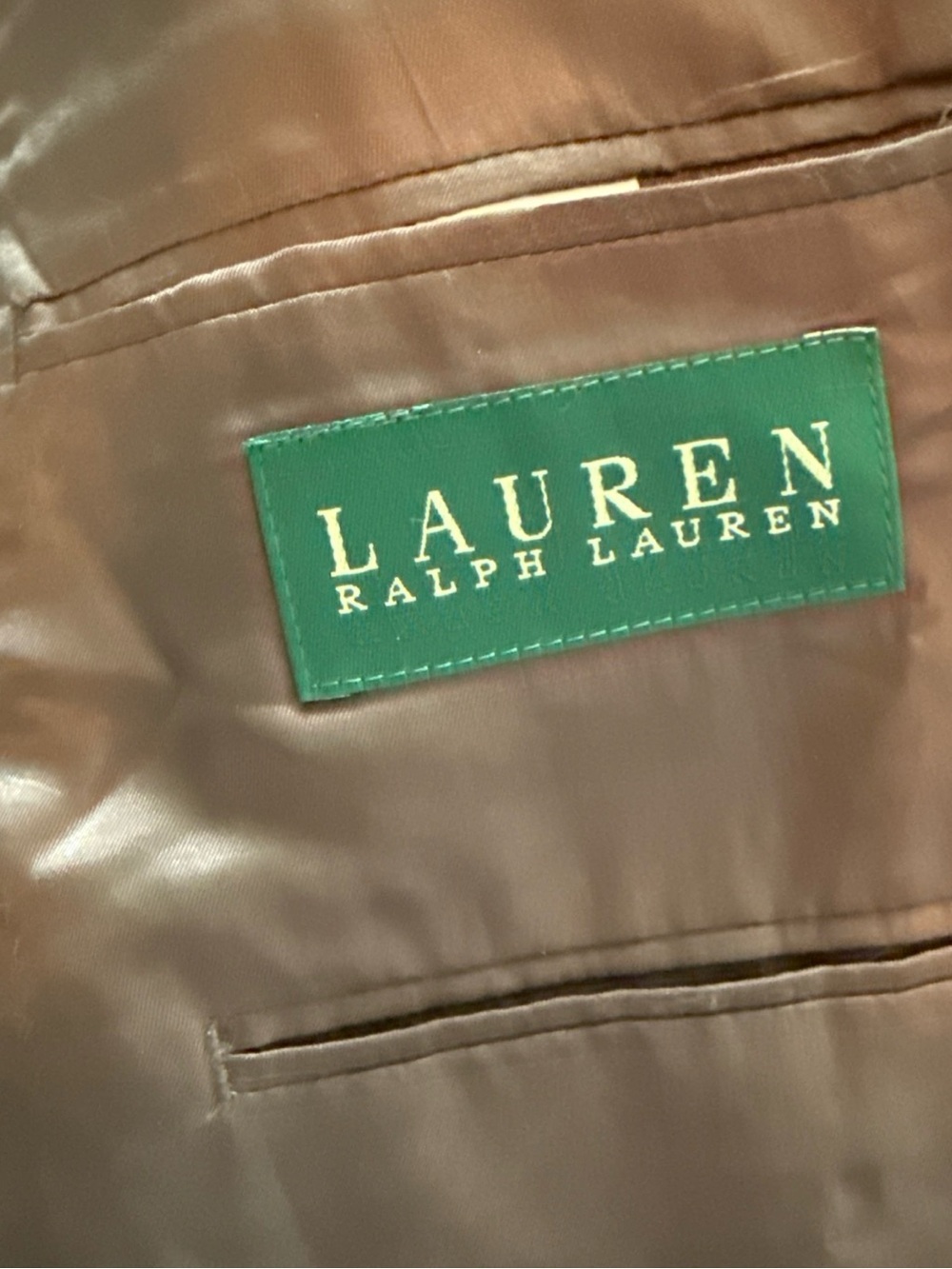 Ralph Lauren Men's Tan/Brown Houndstooth Sport Coat - Picture 8 of 11